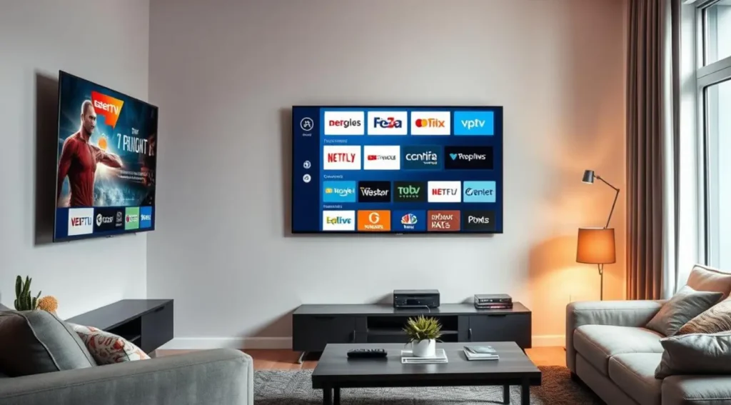 Écran de sélection des chaînes internationales sur l’un des meilleurs iptv du marché